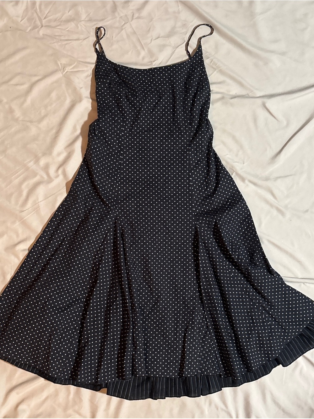 Scott Black Polka Dot Midi Slip Dress